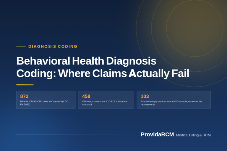 Read more about the article Behavioral Health Diagnosis Coding: Where Claims Actually Fail