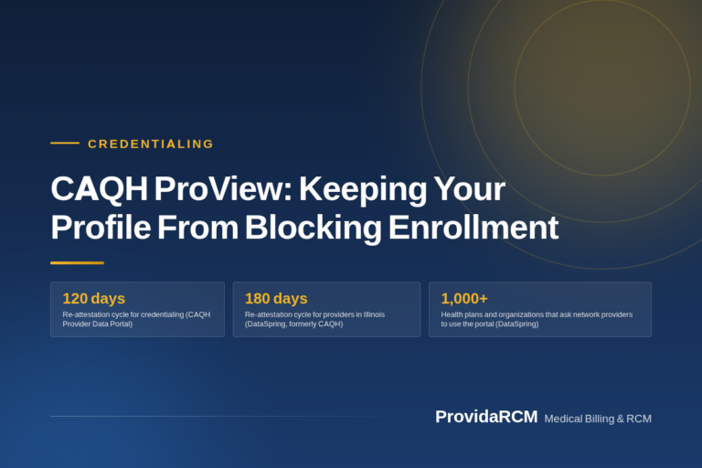 Read more about the article CAQH ProView: Keeping Your Profile From Blocking Enrollment