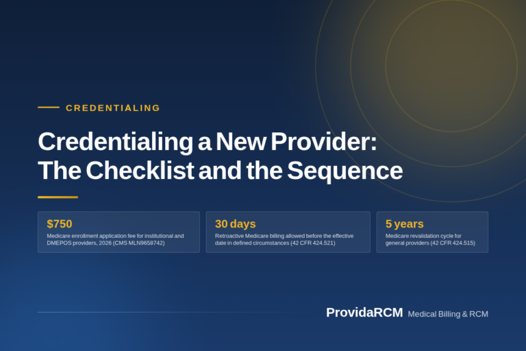 Read more about the article Credentialing a New Provider: The Checklist and the Sequence