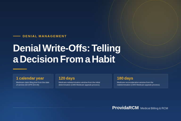 Read more about the article Denial Write-Offs: Telling a Decision From a Habit