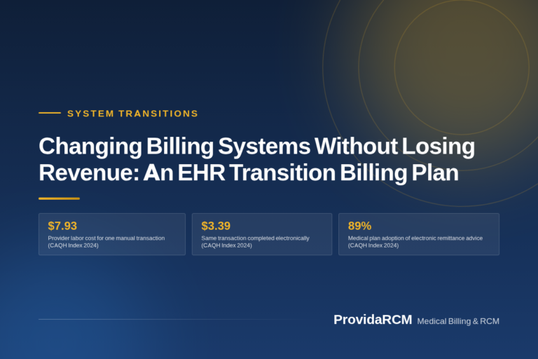 Read more about the article Changing Billing Systems Without Losing Revenue: An EHR Transition Billing Plan