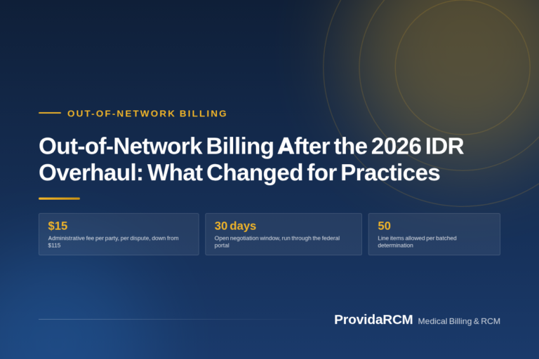 Read more about the article Out-of-Network Billing After the 2026 IDR Overhaul: What Changed for Practices