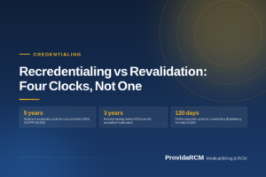 Read more about the article Recredentialing vs Revalidation: Four Clocks, Not One
