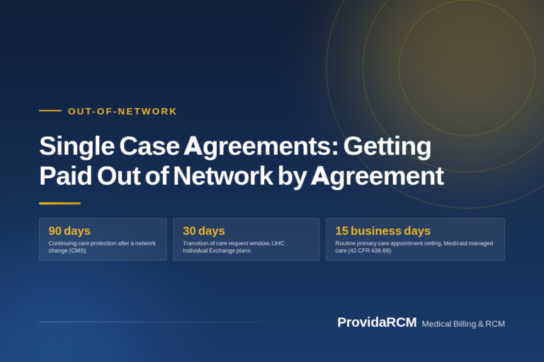 Read more about the article Single Case Agreements: Getting Paid Out of Network by Agreement