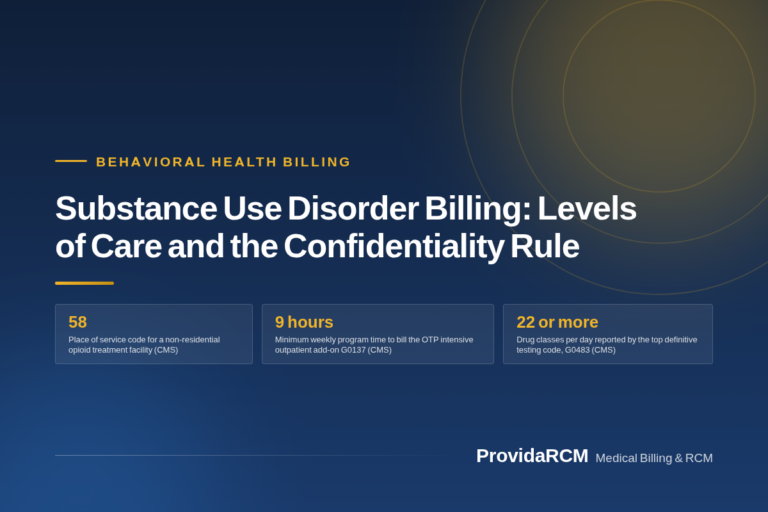 Read more about the article Substance Use Disorder Billing: Levels of Care and the Confidentiality Rule