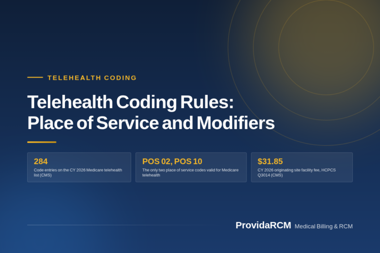 Read more about the article Telehealth Coding Rules: Place of Service and Modifiers
